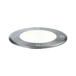 Paulmann Plug&Shine Gulvindbygningslampe IP67 6W 24V s�lv drejelig, 609lm, 3000K, 20� svingomr�de