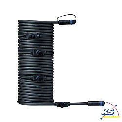Paulmann Plug&Shine Kabel IP68 med 5 tilslutningsbsninger sort, 10m