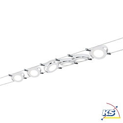LED Wirelampe LED ROUND MAC Spot st, 6x4W, 230V/12V DC, 30VA, hvid matt