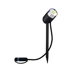 Udend�rs lampe LED PLUG&SHINE PIKE RGBW, ZigBee styrbar IP44, antracit d�mpbar