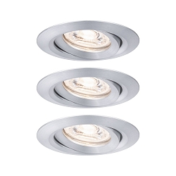 Indbygningslampe NOVA MINI LED svingbar, s�t med 3 IP23, aluminium  310lm 2700K 38� 38� CRI >80