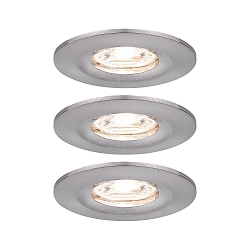 Indbygningslampe NOVA MINI LED stiv, s�t med 3 IP23, jern b�rstet  310lm 2700K 38� 38� CRI >80