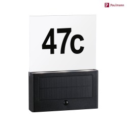 illuminated house number NEDA up / down, with motion detector, with brightness sensor IP44, anthracite 