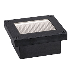 Solar gulvindbygningslampe DOMENIC med sensor, tilg�ngelig IP67, sort 