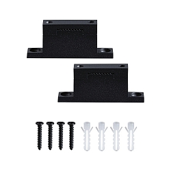 b�ltestropp holder ULine - STRAP HOLDER / STRAIGHT FIXTURE isoleret, mekanisk, s�t med 2, lige, sort mat
