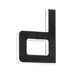 Belyst husnummer IP44, sort 