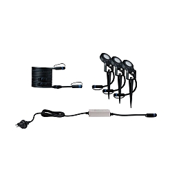 Spytlampe STING PLUG & SHINE CH s�t med 3 IP67, antracit 