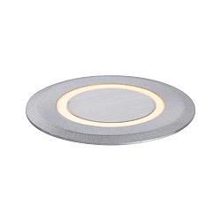 floor recessed luminaire LED GOLD LIGHT RING � 5CM rigid, passable, switchable, insect friendly IP67, brushed aluminium 