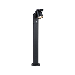 P�lelampe CUFF PIR med sensor IP44, antracit, gennemsigtig 