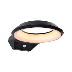Udendørs wall luminaire ANELA PIR med sensor, insektvenlig, havluftbestandig IP44, antracit 