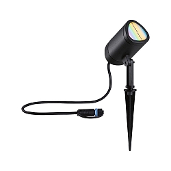 Jordspydslampe PLUG&SHINE SHIRA RGBW, ZigBee styrbar LED IP65, antracit d�mpbar