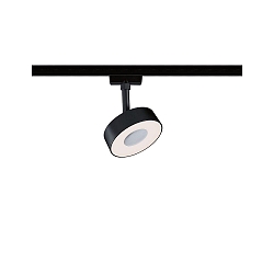 1-faset spot URAIL CIRCLE LED IP20, sort mat d�mpbar