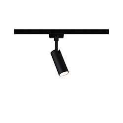 1-faset spot URAIL TUBO LED IP20, sort mat d�mpbar