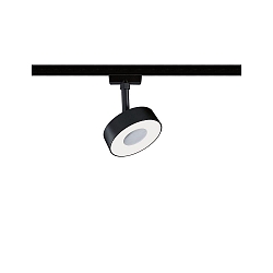 1-faset spot URAIL CIRCLE LED IP20, sort mat d�mpbar