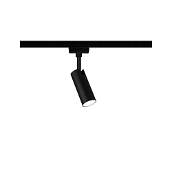1-faset spot URAIL TUBO LED IP20, sort mat d�mpbar
