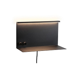 V�glampe JARINA LED IP20, sort d�mpbar