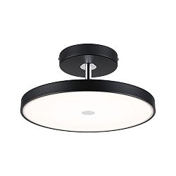 Loftlampe HILDOR ZigBee styrbar IP20, mat, sort d�mpbar