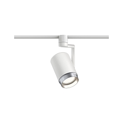 Skinne spot URAIL ASTHENE cylindrisk, med leddelt arm, justerbar E27, hvid
