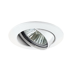 Recessed luminaire PREMIUM, 230V, GU10, 51mm, swiveling, white/aluminum