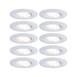 Indbygnings loftlampe CALLA IP65 DIM svingbar, s�t med 10 IP65, hvid mat d�mpbar