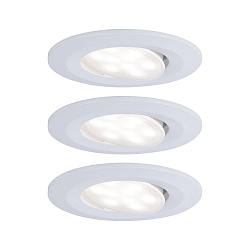 Indbygnings loftlampe CALLA IP65 svingbar, s�t med 3 IP65, hvid mat 