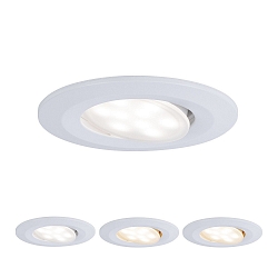 Indbygnings loftlampe CALLA LED svingbar, CCT Switch IP65, hvid mat 