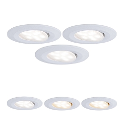 Indbygnings loftlampe CALLA IP65 svingbar, CCT Switch, s�t med 3 IP65, hvid mat 