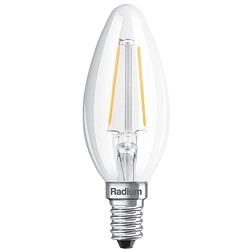 Gl�dep�re kerteformet STAR CANDLE C25 827/C omskiftelig klar E14 2,2W 250lm 2700K 330� CRI 80-89 