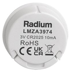 remote control REMOTE RF DOT 1ZONE WHITE 1-fold, cylindrical, with output for radio control signal (RF)