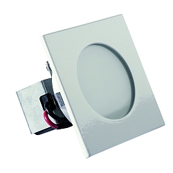 V�gindbygningslampe LARA V2 firkantet IP40, blank, hvid 