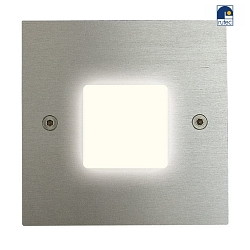 LED Wall recessed luminaire for switch boxes, 1W, 2900K | 3100K, 14lm, IP20, stainless steel