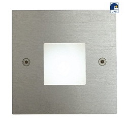 LED Wall recessed luminaire for switch boxes, 1W, 6200K | 7200K, 17lm, IP20, stainless steel