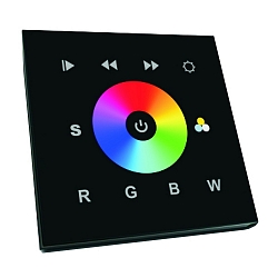 DMX Touchpanel 1 ZONE, RGBW glass black, static, IP20