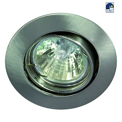 Alu die-cast Recessed spot for MR11, swivelling, IP20, iron brushed