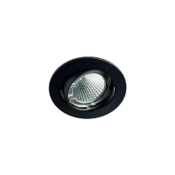 ceiling recessed luminaire MR16 swivelling IP20, powder coated, black
