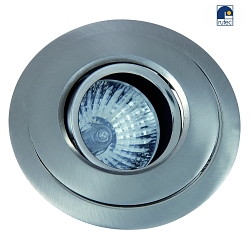 Alu die-cast Recessed spot for MR16, swivelling, IP20, iron brushed