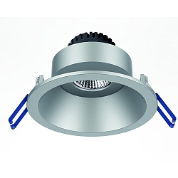 recessed luminaire TOM ROUND (EMPTY CASE FOR LED MODULE �5CM) round, swivelling, without socket IP20, silver matt dimmable