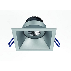recessed luminaire TOM SQUARE(EMPTY CASE FOR LED MODULE �5CM) square, swivelling, without socket IP20, silver matt dimmable