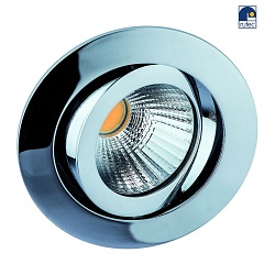 Indbygningslampe TALU LED rund, svingbar IP20, chrom dmpbar 694lm 2600-2800K CRI 90-100