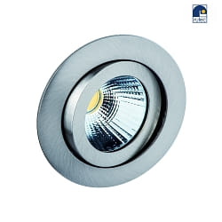 downlight TALU Plug&Play round, swivelling IP20, brushed iron dimmable