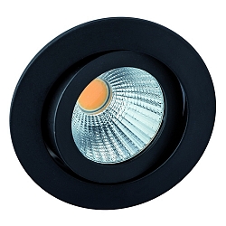Indbygningslampe TALU Dim-To-Warm IP20, sort blank d�mpbar 7W 504lm 3000 | 2300K CRI 90-100