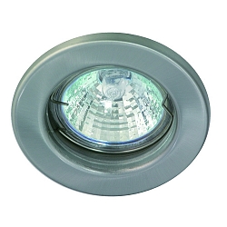 Indbygningslampe MR16 stiv IP20, rustfrit st�l, blank