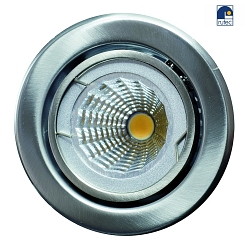 Stainless steel Recessed spot for MR16, swivelling, IP20, stainless steel