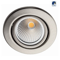 Stainless steel Recessed spot V4A, 1,4401 X5CrNiMo 316, GU10, without snap ring, round, swivelling, IP20, stainless steel