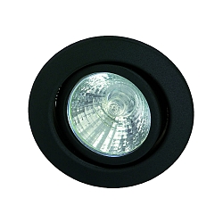 Downlight MR16 rund, svingbar IP20, sort mat