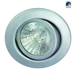 Metal Recessed spot for MR16, without snap ring, swivelling, IP20, chrome matt