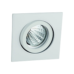 Downlight TULKA firkantet, svingbar IP20, pulverlakeret, hvid mat