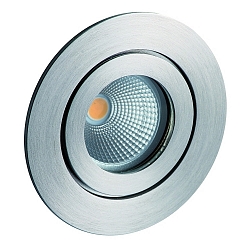 Indbygningslampe TULKA V4A rund, stiv IP55, rustfrit st�l, blank
