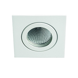 Downlight TULKA firkantet, svingbar IP55, pulverlakeret, hvid mat