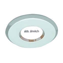 Indbygningslampe stiv IP44, mat, satin, hvid